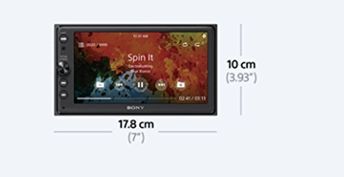 Sony XAV-AX100 16,3 cm (6,4 Zoll) Media Receiver (mit Bluetooth, Apple CarPlay und Android Auto, Navigation, Spotify, 2 DIN Autoradio)