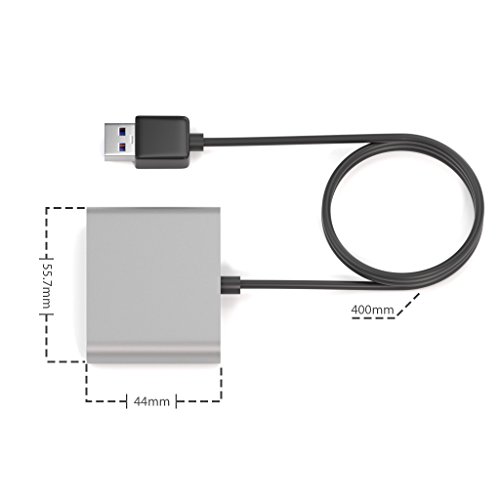 KabelDirekt Kartenlesegerät USB 3.0 Kartenleser/ Card Reader für SDXC, SDHC, SD, MMC, MMCplus, microSDXC, microSDHC, microSD, CF Typ I/ II, Microdrive – PRO-Series - 5