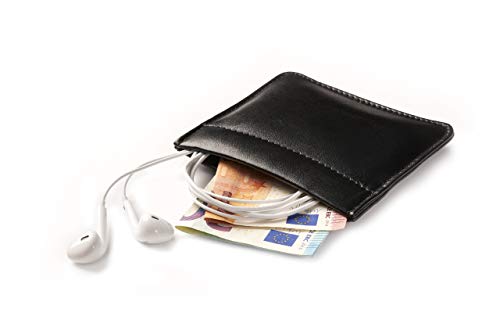Preisvergleich Produktbild Lederbeutel Nero- trägt unkompliziert Münzen, Scheine, Kopfhörer, Kreditkarten- die PERFEKTE Ergänzung für Jede Smart Wallet