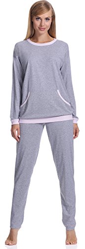 Italian Fashion IF Pijama Camiseta y Pantalones Mujer 1771 0223 (Melange/Rosa, S)