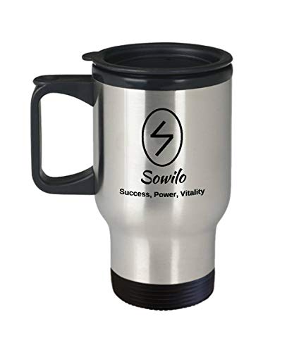 Sowilo Rune Travel Mug Gift Viking Rune Stone Travel Mug Divination Mug Oracle Mugs Elder Futhark Rune Mug Ancient Design Mug