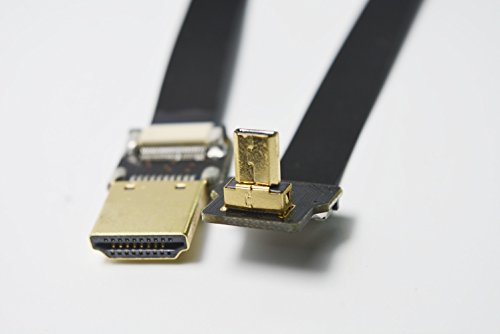 Neue schwarze FPV HDMI Kabel Micro Schnittstelle zu Standard-Schnittstelle für Gopro Sony A7RII A7SII A9 A6300 A6500 (eine umgekehrte Sockel A6000) 90 Grad DJI 30CM - 8