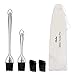 Produktbild iNeibo Backpinsel Grillpinsel 2er-Set aus Silikon und Edelstahl mit 2 Wechselköpfe und Tasche