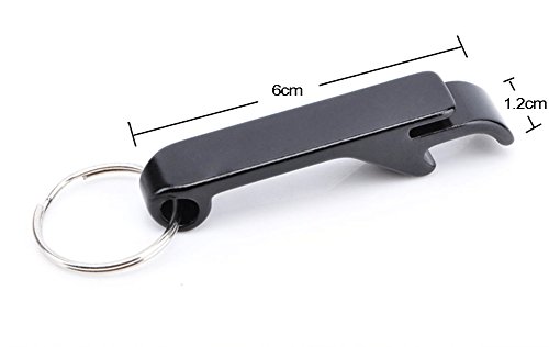 niceeshop(TM) Aluminiumlegierung mit Schlüsselring Flaschenöffner(Schwarz) - 3