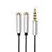 Produktbild jieGREAT  Handy-Zubehör Räumungsverkauf ,Nützlicher 3,5mm Stereo Splitter Audio Male auf Earphone Headset + Mikrofon-Adapter
