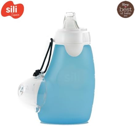 Sili Squeeze 120ml (Open Spout – Reusable Silicone Quetschies Quetschb Pouches To Fill Yourself, BPA, PVC And Phthalate Free for Smoothies and Purees