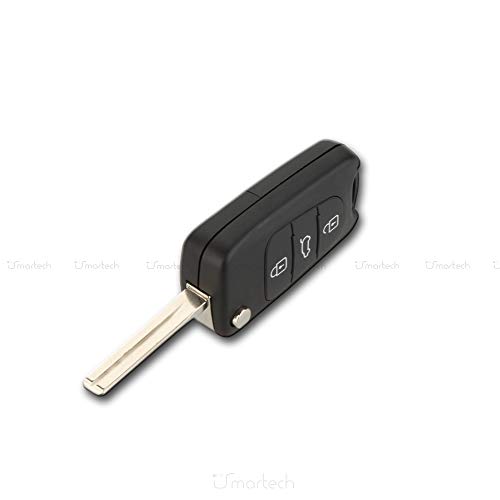 1neiSmartech Guscio Cover Scocca Chiave 3 Tasti Per Telecomando Ricambio Compatibile Per Auto Hyundai I20 I30 Ix20 Ix35 Chiave Completa di Guscio E Lama