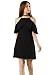 Aashish Fabrics Polycotton Black Layer Cold Shoulder Dress RS.449.00