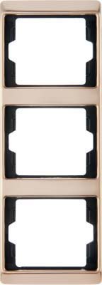 Preisvergleich Produktbild Hager ARSYS Rahmen 3 Elemente Vertikale Kupfer