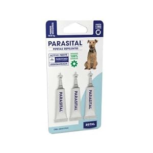 Parasital Pipetas Antiparasitarias para Perros Medianos de 10 a 25 kg – 3x3ml de Zotal – Activo Contra Leishmaniasis y demás Mosquitos, Pulgas y Garrapatas