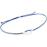 SCHOSCHON Damen Freundschaftsarmband Papierboot Symbol in Silber-Blau 925 Silber | Armband Papierschiff Segelschiff