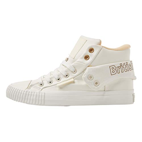 British Knights Damen ROCO SNT Hohe Sneaker, Weiß Gold/White 06, 39 EU