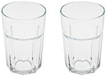 Compact Living Dinnerware - American Soda/Milkshake Glasses - Clear - Set of 2 - Height 12 cm