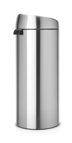 Brabantia Mülleimer mit Kunststoffeinsatz, 30 Liter, Schutz vor Fingerabdrücken Edelstahl (matt) - 7