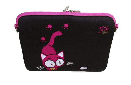 Kitty to Go LS141-13 Mouse Follower Designer Schutzhülle für Laptops und MacBooks mit einer Bildschirmdiagonale von 33,8 cm (13,3 Zoll) pink-schwarz - 8