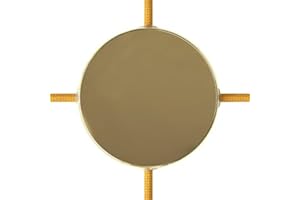 LAMORELL LIGHTDESIGN Rosetón cilíndrico de metal Ø 100 mm 4 agujeros laterales (caja de derivación) (latón)
