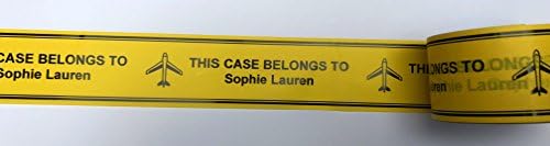 PERSONALISED SUITCASE &amp; CASE TRAVEL Packaging Tape - Find it quickly and keep secure (25 Meters)