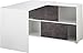 Produktbild Germania 4155-261 Schreibtisch mit integriertem Regal GW-Altino in Weiß/Basalto-Dunkel, 120 x 75 x 120 cm (BxHxT)