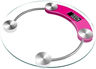Digital Body Weight Bathroom round Scale, Step-On Technology, 400 Pounds，Precision Measurements ( Color : Pink )