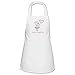 Produktbild Kinder Schürze weiß 50x60 cm mit Name und Motiv Maus Herz bedruckt, Farbe:weiß