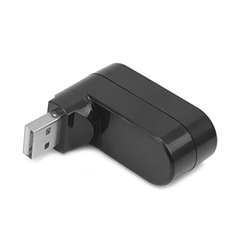 USB 2.0 Hub 3x Port Verteiler Adapter Kabel Nabe drehbar 180°Drehung PC Laptop - 4
