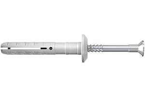 Fischer Tasselli a Percussione N 6x40/7 P con Bordo Largo e Vite a Chiodo a Battere (100 Pz.)