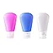 Produktbild MyFriday® Tragbare weiche Silikon Reise Flaschen Set (Pink + Weiß + Blau), 89ML