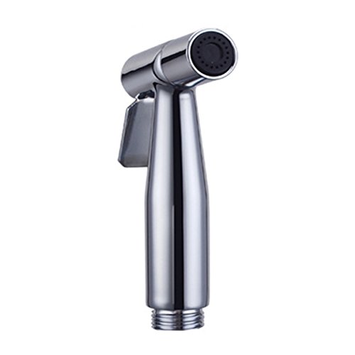 PHOEWON Toilette Bad Bidet Set SUS304 Rostfrei Edelstahl Duschkopf / Bidet Handbrause mit 1.5M Lange Bidet Schlauch und Klammer Halter, Shattaf Bidet Douche Spray Set - Helles Silber
