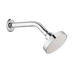 Ruhe ABS Cosmo Overhead Shower | 4 Inches | with 9 Inches Arm | with Wall Flange | Chrome Finish