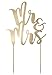 Produktbild Libetui Cake Topper Hochzeit Mr. & Mrs Kuchendeko Dekoration für Hochzeitskuchen Brautpaar ca. 25cm (Gold)