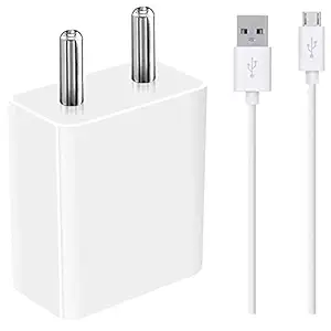 Ultra Fast Charger For HP 7 Voice Tab Original Charger Hi Speed Travel Charger Adapter Quick Charge Adaptive Fast Charging Wall Charger | Mobile Charger | Fast Charger | Android USB Charger With 1 Meter Micro USB Charging Data Cable (2.4 Amp, LO3, White)