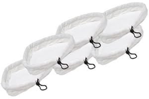 MALAYAS 6 PCS Universal Washable Triangular Microfiber Cleaning Pad Cover Washable Cloths for X5 Steam Mops and Generic Fit Steam Mop/Drawstring Microfibre Cleaning Pads for S2 Series Mop & X5 MOP