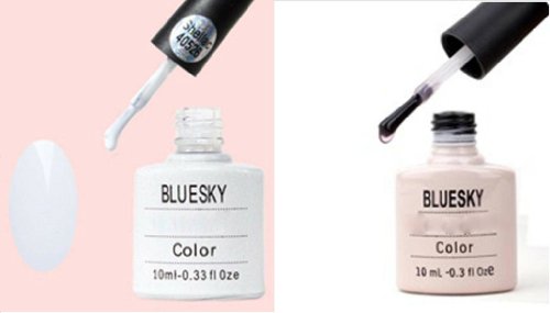 Bluesky UV/LED Gel Nail Polish French Manicure Set 10 ml - Pack of 2