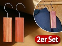 infactory Große Zedernholz-Blöcke mit Metallhaken gegen Motten, 2er-Set - 3