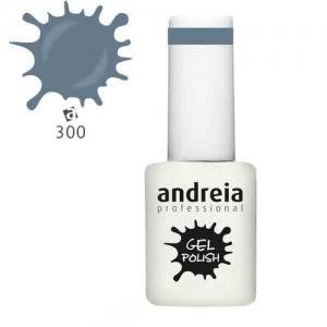Andreia Semi-Permanent Nail Gel Polish for UV/LED Lamp - Intense Shine and 4 weeks Lasting French Manicure Nail Gel Varnish - Colour 300 Blue - Shades of Green - 10.5 ml