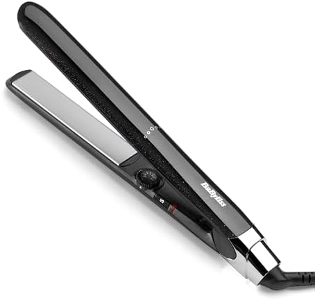 BaByliss Midnight Shine Piastra per Capelli, Piastre in Titanio-Ceramica, Piastre Lunghe, 13 Temperature (170–235°C), Riscaldamento Rapido, Anti‑Crespo Effetto Lucido, ST590E