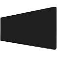 Envysun Gaming Mouse Pad Extended Large Computer Keyboard Mouse Mat Desk Pad Soft Smooth Surface and Anti-Slip Rubber Base Waterproof Soft (70X30 Black)
