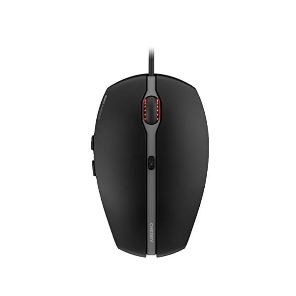 CHERRY GENTIX 4K - Ratón (Ambidextro, Óptico, USB, 3600 DPI, Negro)