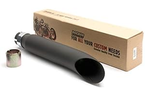 DOCK66 MOTORCYCLE PARTS Silencieux Classic Turn Out court - Noir