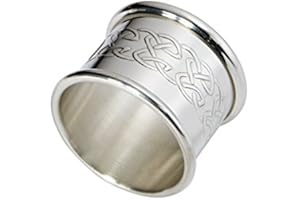 Wentworth Pewter - Celtic Round Spun Polished Pewter Napkin Ring, Serviette Ring