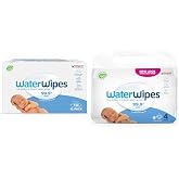 WaterWipes 720 Leaf Baby Wet Wipes (12 x 60 Pieces) for Newborn & Sensitive Skin, Plant Based and WaterWipes New D