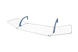 Fabricado en Italia Gimi Brezza 200 Tendedero de balcón de Acero y Resina, 18 m de Longitud de tendido, azul, blanco, exterior