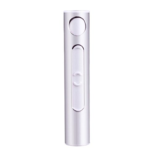 Preisvergleich Produktbild HCFKJ Elektronisches ZigarettenanzüNder Gepulstes Bogen DüNnes WindundurchläSsiges Zigarren Feuerzeug Usb (SILBER)