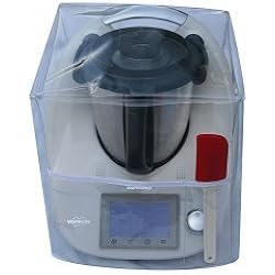 Ma Belle Housse - Housse De Protection Pour Thermomix TM6/Tm5/Tm31 Transparente Sans Varoma Biais Blanc