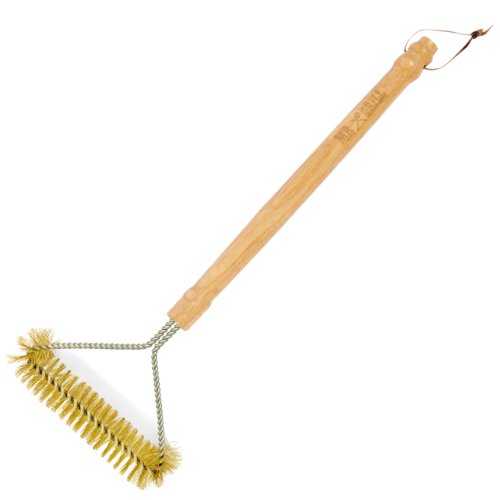 Profi Grillbürste – 45cm langer Massivholz Griff - 3