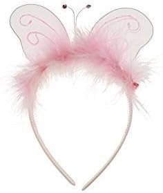 Girls Alice Band Fancy Dress Up Party Fairy Princess Headband Pink Butterfly, ideal for Fancy Dress, Dressing Up, Halloween, Princess Outfit, Tiara, Race for life 5658 WN