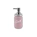 Produktbild axentia Seifenspender Retro rosé, leicht nachfüllbarer Flüssigseifen-Spender aus Glas mit satinierter Dosierpumpe, Seifenbehälter mit ca. 450 ml Fassungsvermögen