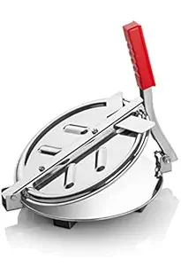 Guddu Enterprises Heavy Quality Stainless Steel Puri Maker Press Machine with Handle, Manual Stainless Steel Roti Press, Papad/Khakhra/Chapati Maker