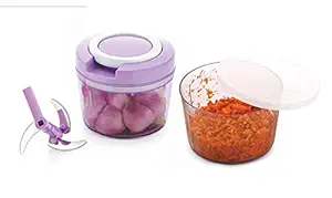 Urban Horizon Multipurpose Manual Vegetable, Dry Fruit and Onion Pull Chopper and Quick Cutter Machine for Kitchen Chopper Grinder Mixer Slicer (750 ml)