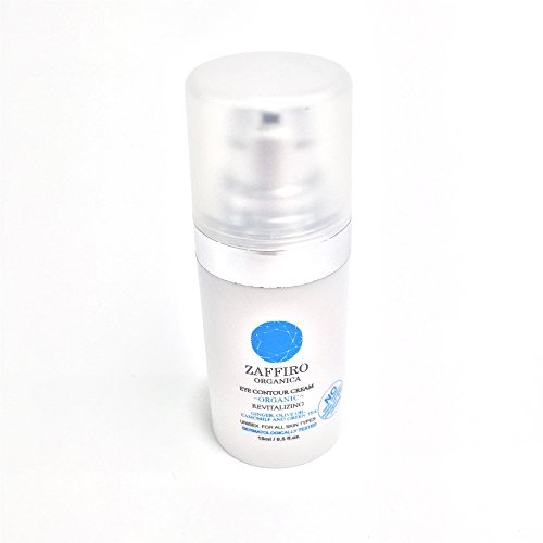 Zaffiro Organica Eye Cream Anti-Wrinkle. Best Organic Anti Ageing Moisturiser Eye Cream, for Puffiness, Dark Circles, Crow's feet and Eye Bags with Ginger Extract, Olive oil, Chamomile and Green Tea. Treatment for Women and Men.15 ml